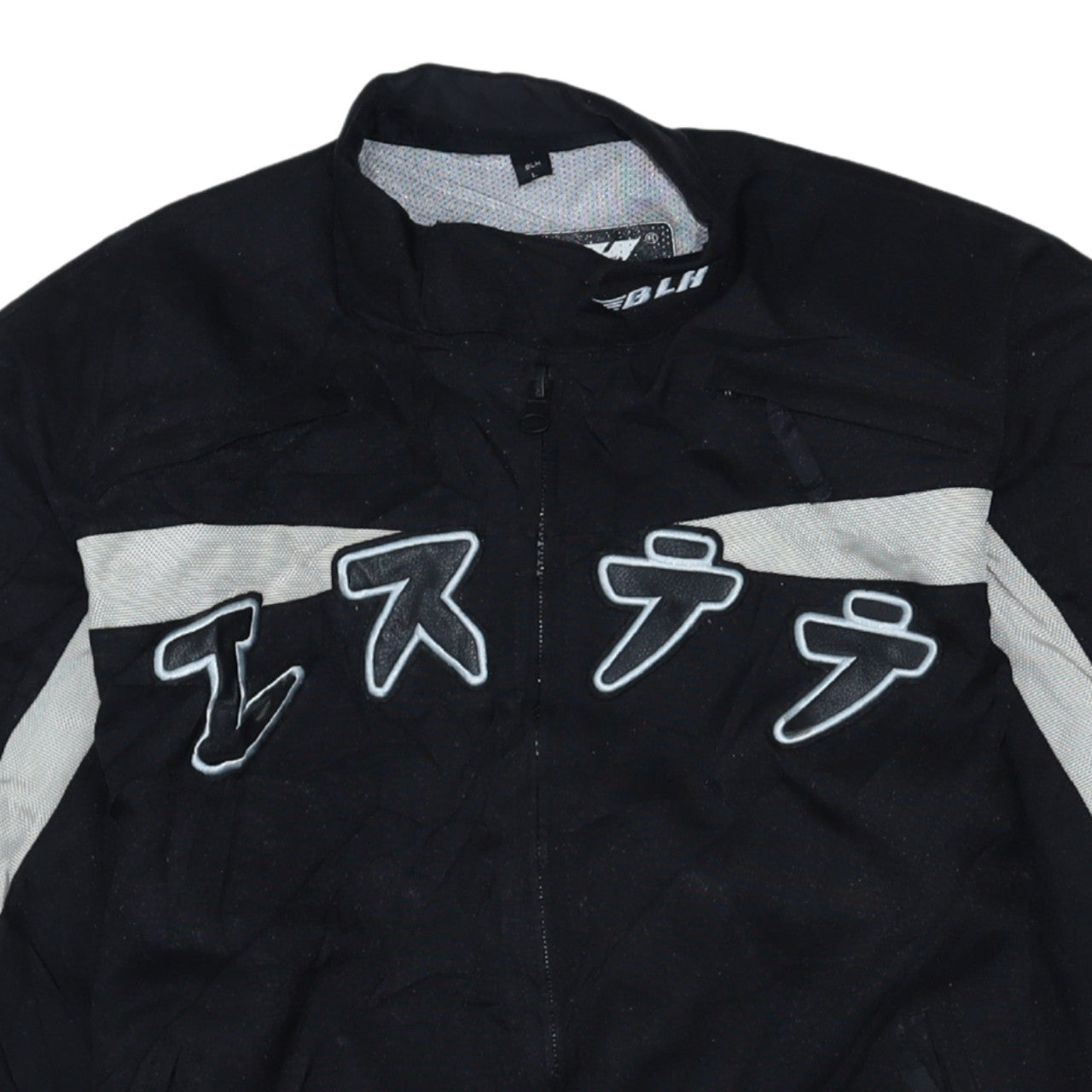 BLH Men's Black Motorcycle Jacket L Windproof Racing Style