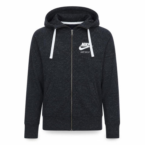 Nike Men's Black Small Full Zip Hoodie with Logo and Pockets