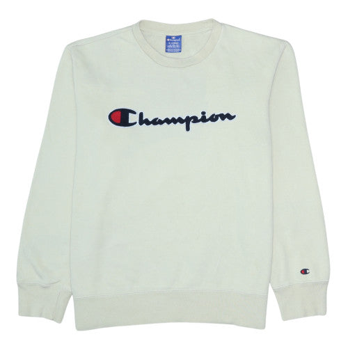 Champion Men's Beige XL Pullover Sweatshirt Crew Neck Cotton