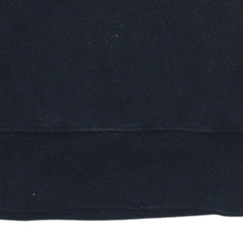 Champion Womens Black Medium Pullover Sweatshirt with Embroidered Logo