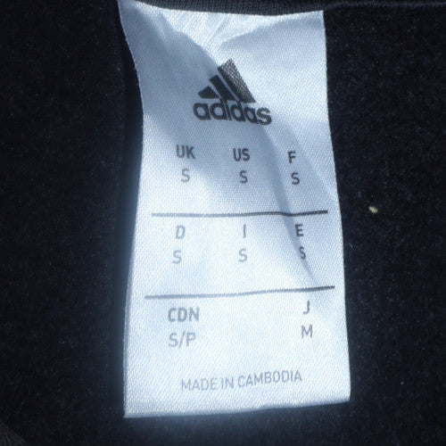 Adidas Men's Black S Pullover Hoodie with Logo and College Crest