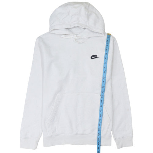 Nike Men's White Pullover Hoodie Medium Fleece Regular Fit