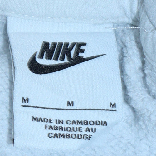Nike Men's White Pullover Hoodie Medium Fleece Regular Fit