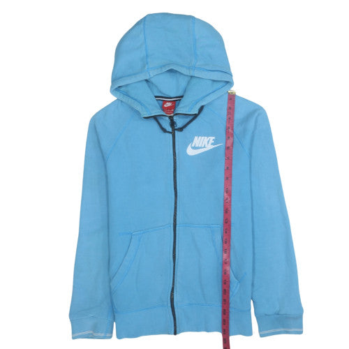 Nike Men's Blue Full Zip Hoodie Sweatshirt Size M Cotton Casual