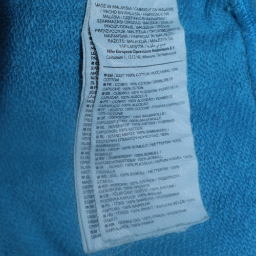Nike Men's Blue Full Zip Hoodie Sweatshirt Size M Cotton Casual