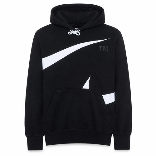 Nike Men's Black Pullover Hoodie L Fleece Logo Sportswear