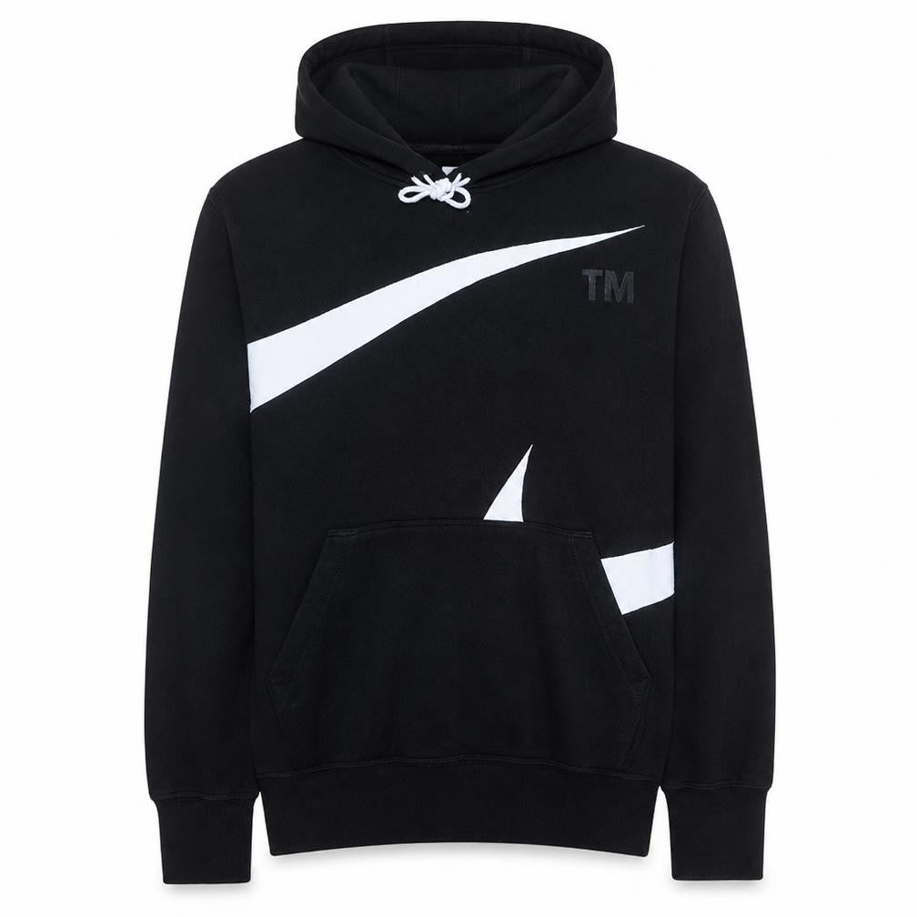 Nike Men's Black Pullover Hoodie L Fleece Logo Sportswear