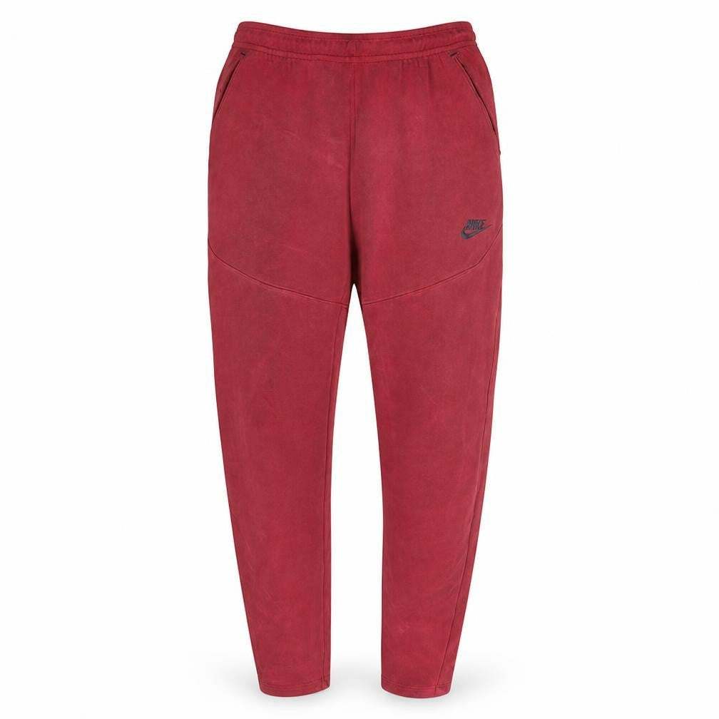 Front view of Nike Men's Red Fleece Jogger Trousers, size S, Regular Fit