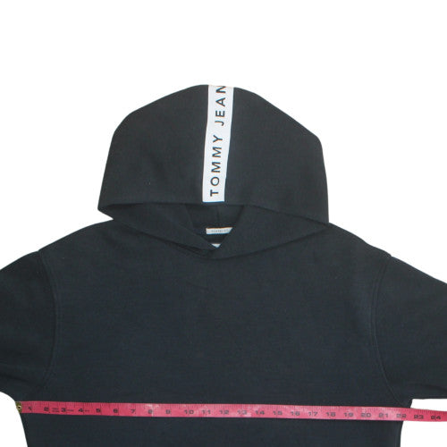 Tommy Jeans Men's Black Relaxed Fit Pullover Hoodie Size M