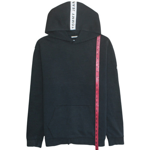 Tommy Jeans Men's Black Relaxed Fit Pullover Hoodie Size M