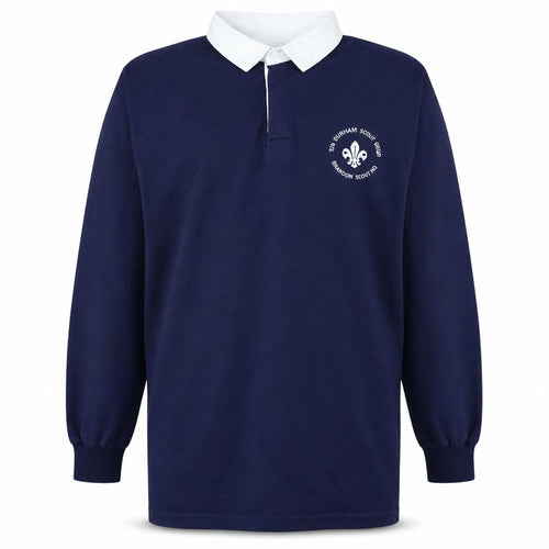 Halbro Men's Blue Long Sleeve Rugby Polo Shirt XL 117cm Classic Fit