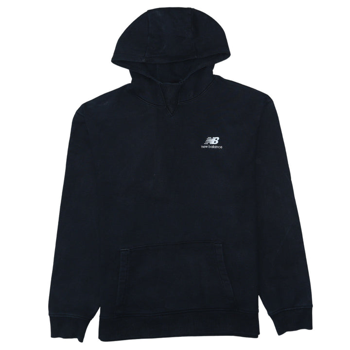 New Balance Men's Black Pullover Hoodie L Cotton Logo Sportswear