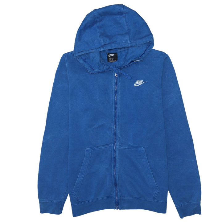Nike Men's Blue Full Zip Hoodie Size M Fleece Sweatshirt