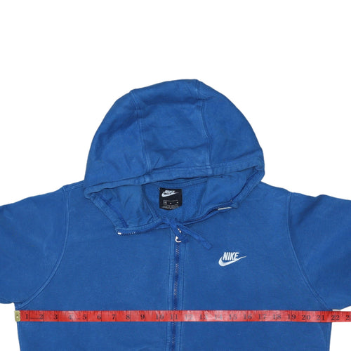 Nike Men's Blue Full Zip Hoodie Size M Fleece Sweatshirt