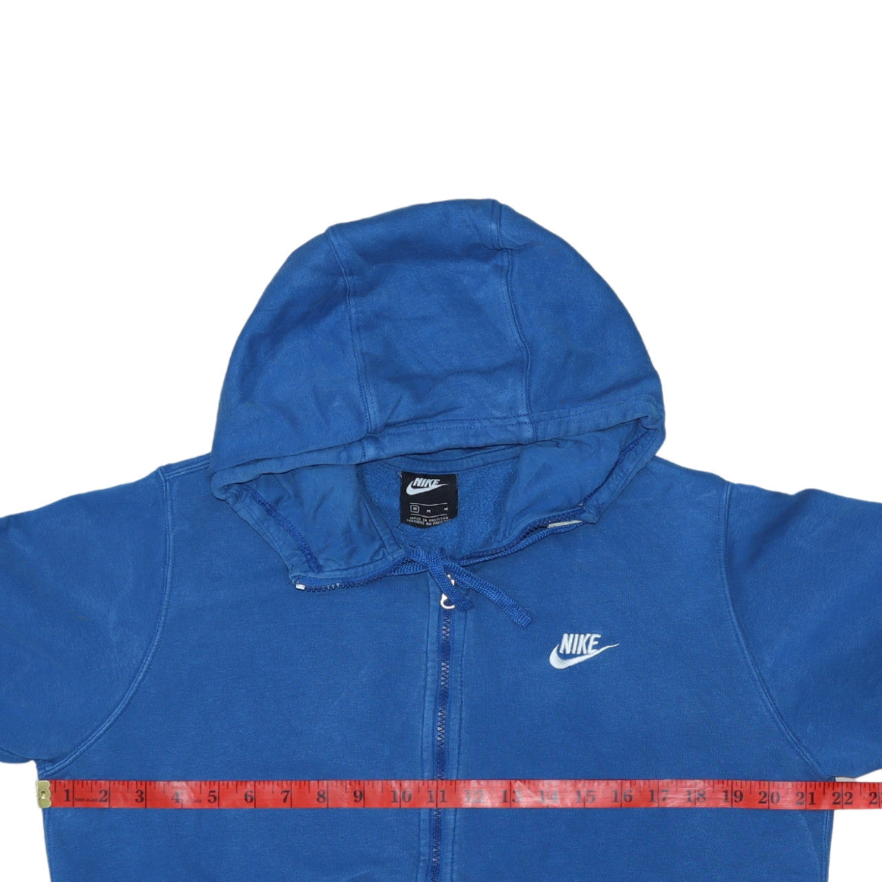 Nike Men's Blue Full Zip Hoodie Size M Fleece Sweatshirt