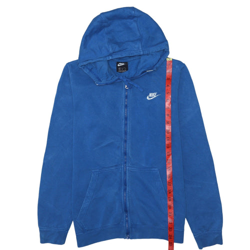 Nike Men's Blue Full Zip Hoodie Size M Fleece Sweatshirt
