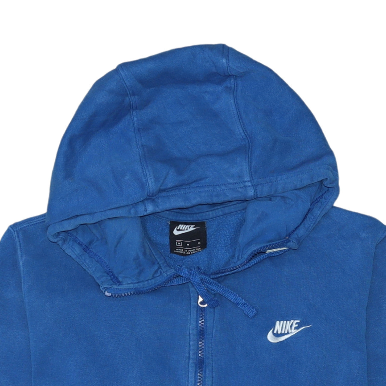 Nike Men's Blue Full Zip Hoodie Size M Fleece Sweatshirt
