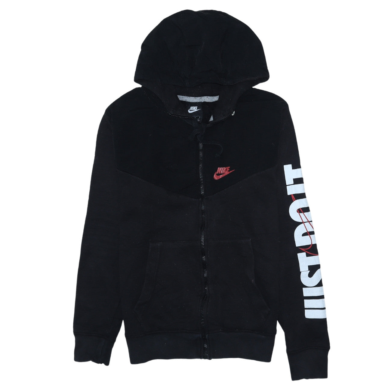 Nike Men's Black Full Zip Hoodie Small Sports Fleece Sweatshirt