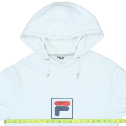 Fila Men's White Small Pullover Hoodie Logo Sweatshirt