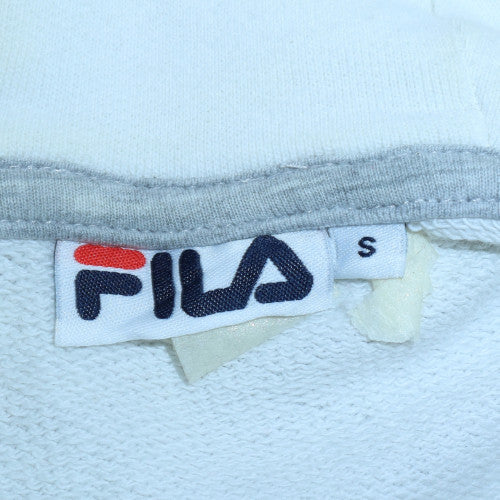 Fila Men's White Small Pullover Hoodie Logo Sweatshirt