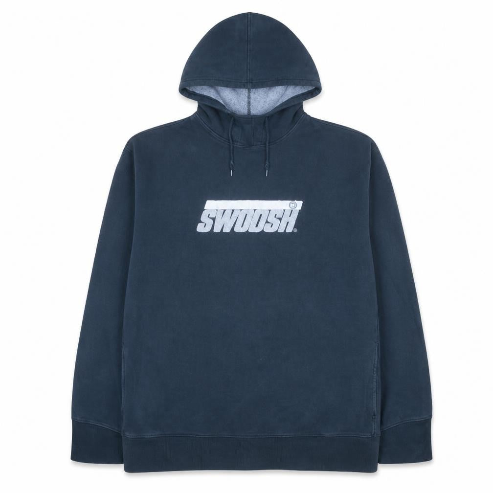 Nike Men's Blue Pullover Hoodie M Logo Graphic Fleece Sweatshirt