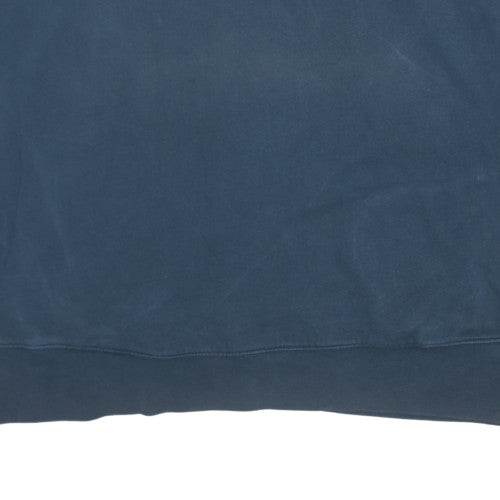 Nike Men's Blue Pullover Hoodie M Logo Graphic Fleece Sweatshirt