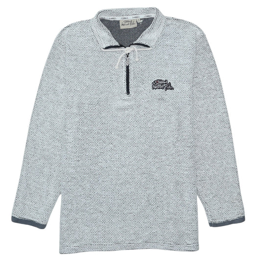 Weird Fish Men’s Grey Knit Henley Sweatshirt Size S
