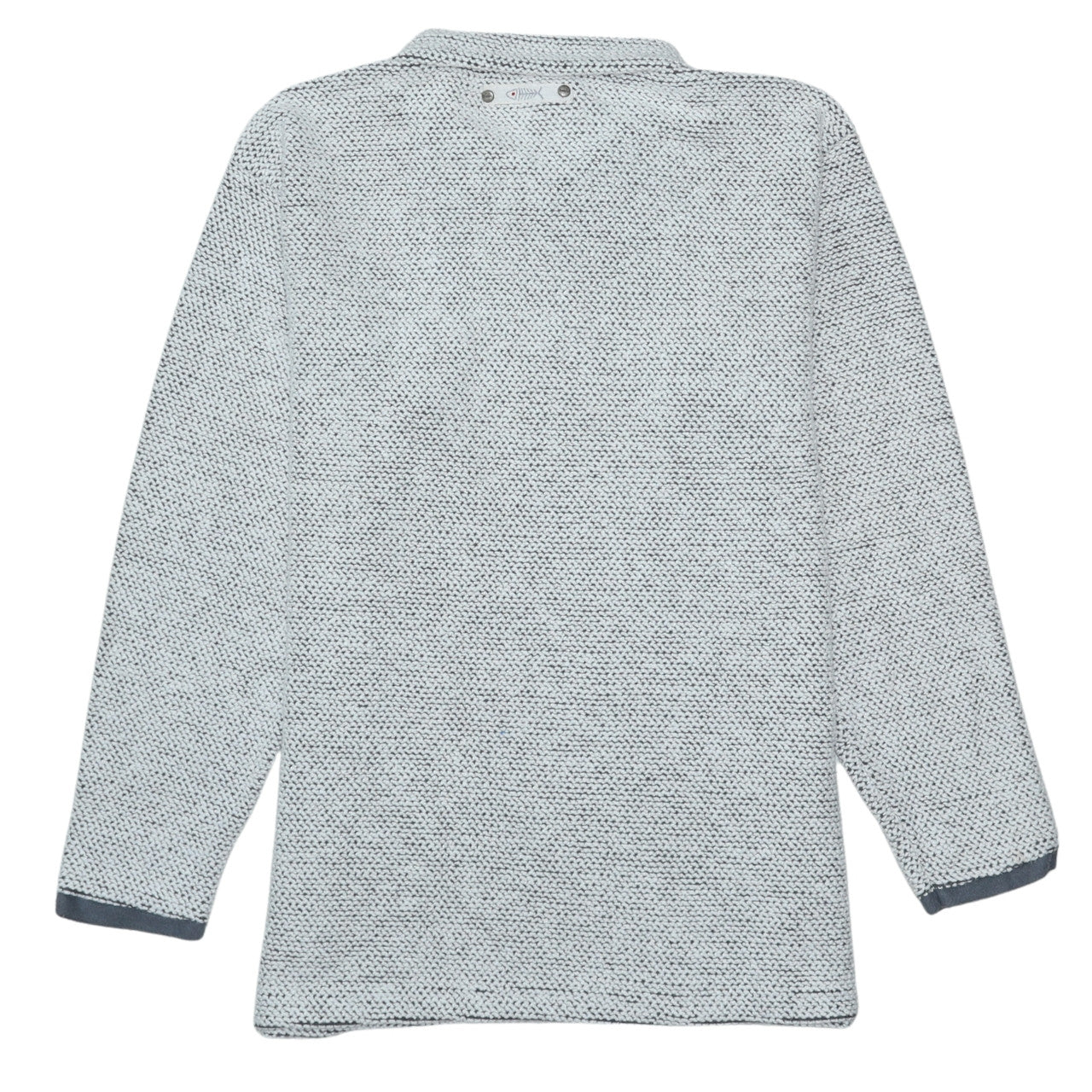 Weird Fish Men’s Grey Knit Henley Sweatshirt Size S