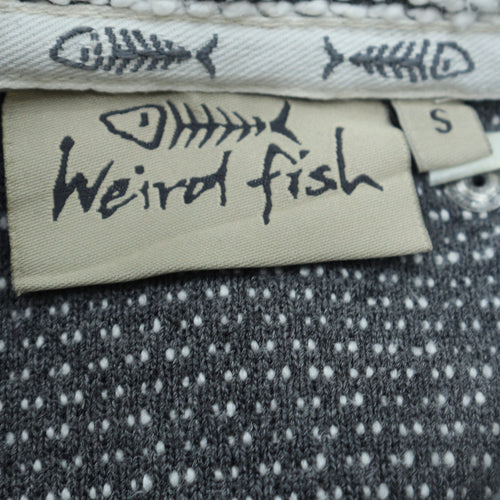 Weird Fish Men’s Grey Knit Henley Sweatshirt Size S