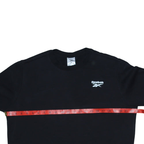 Reebok Mens Black Pullover Sweatshirt M Crew Neck Fleece