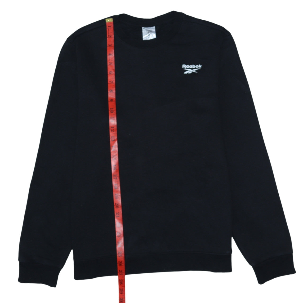 Reebok Mens Black Pullover Sweatshirt M Crew Neck Fleece
