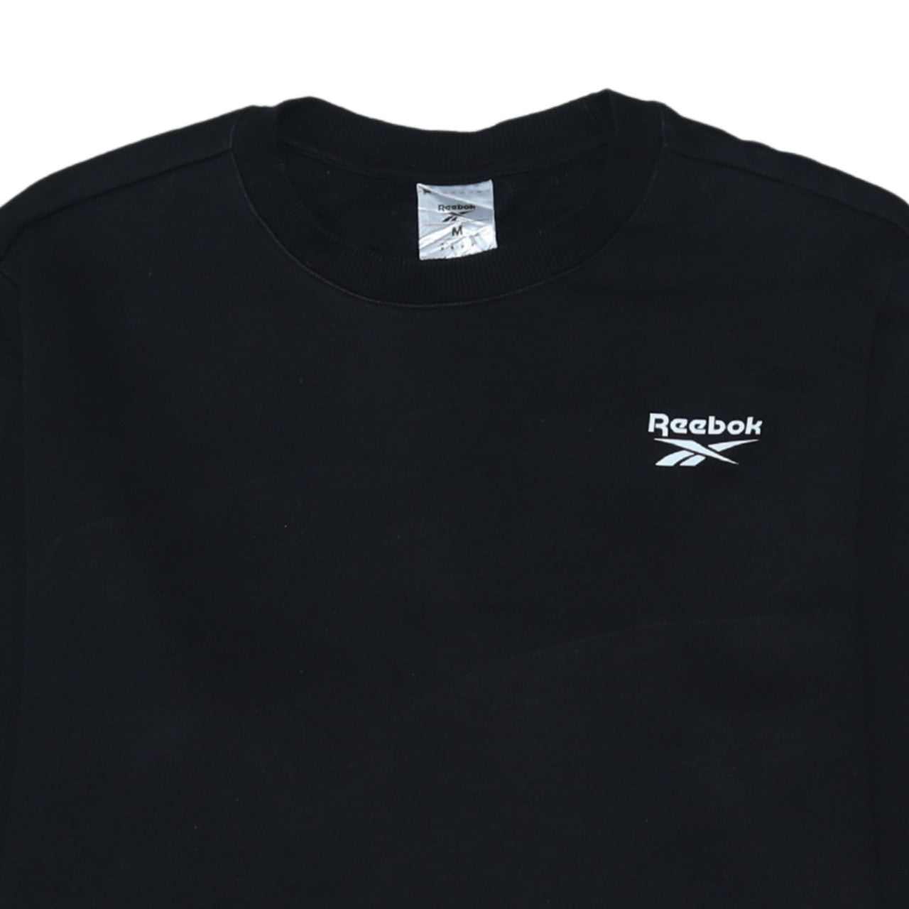 Reebok Mens Black Pullover Sweatshirt M Crew Neck Fleece
