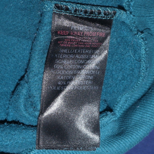 Fila Men's Blue Collared Retro Striped Sweatshirt Size L