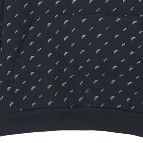 Fila Men's Black XS Pullover Hoodie with Logo Print
