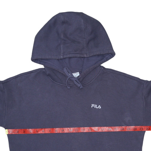 FILA Mens Blue Pullover Hoodie Small Regular Fit Cotton Blend