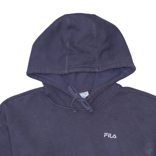 FILA Mens Blue Pullover Hoodie Small Regular Fit Cotton Blend