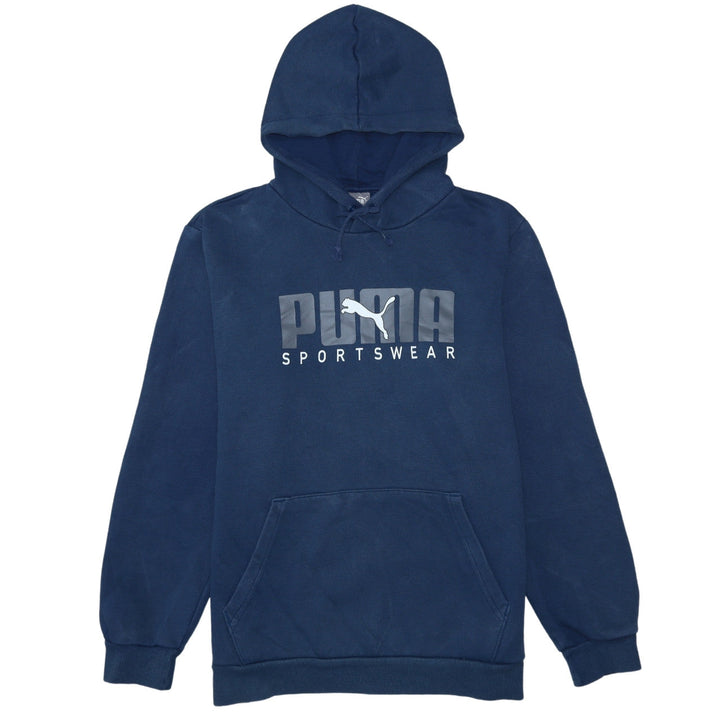 Puma Mens Blue Pullover Hoodie Sportswear M Hooded Sweatshirt
