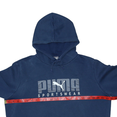 Puma Mens Blue Pullover Hoodie Sportswear M Hooded Sweatshirt