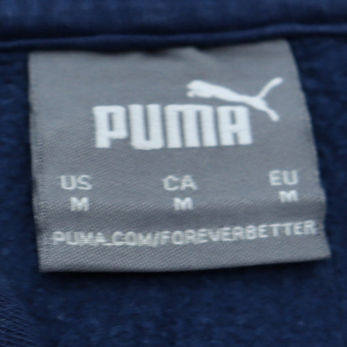 Puma Mens Blue Pullover Hoodie Sportswear M Hooded Sweatshirt