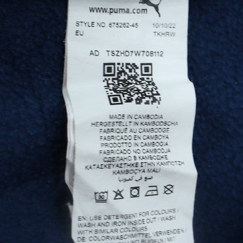 Puma Mens Blue Pullover Hoodie Sportswear M Hooded Sweatshirt