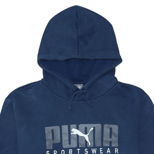 Puma Mens Blue Pullover Hoodie Sportswear M Hooded Sweatshirt