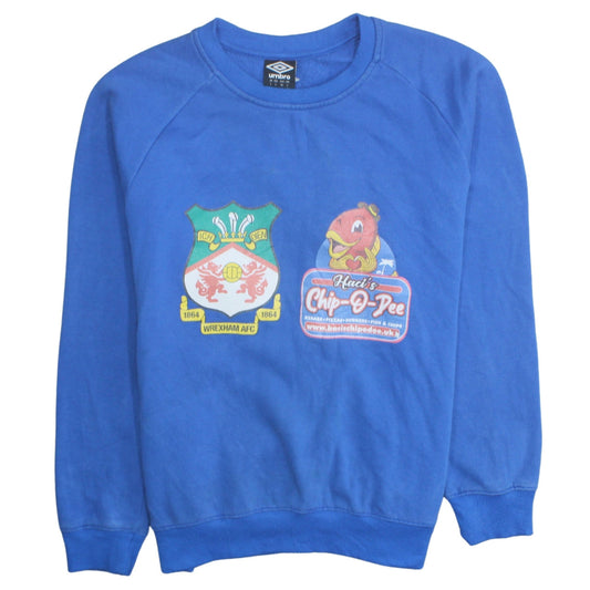 Umbro Men’s Blue Wrexham AFC Graphic Pullover Sweatshirt Size L