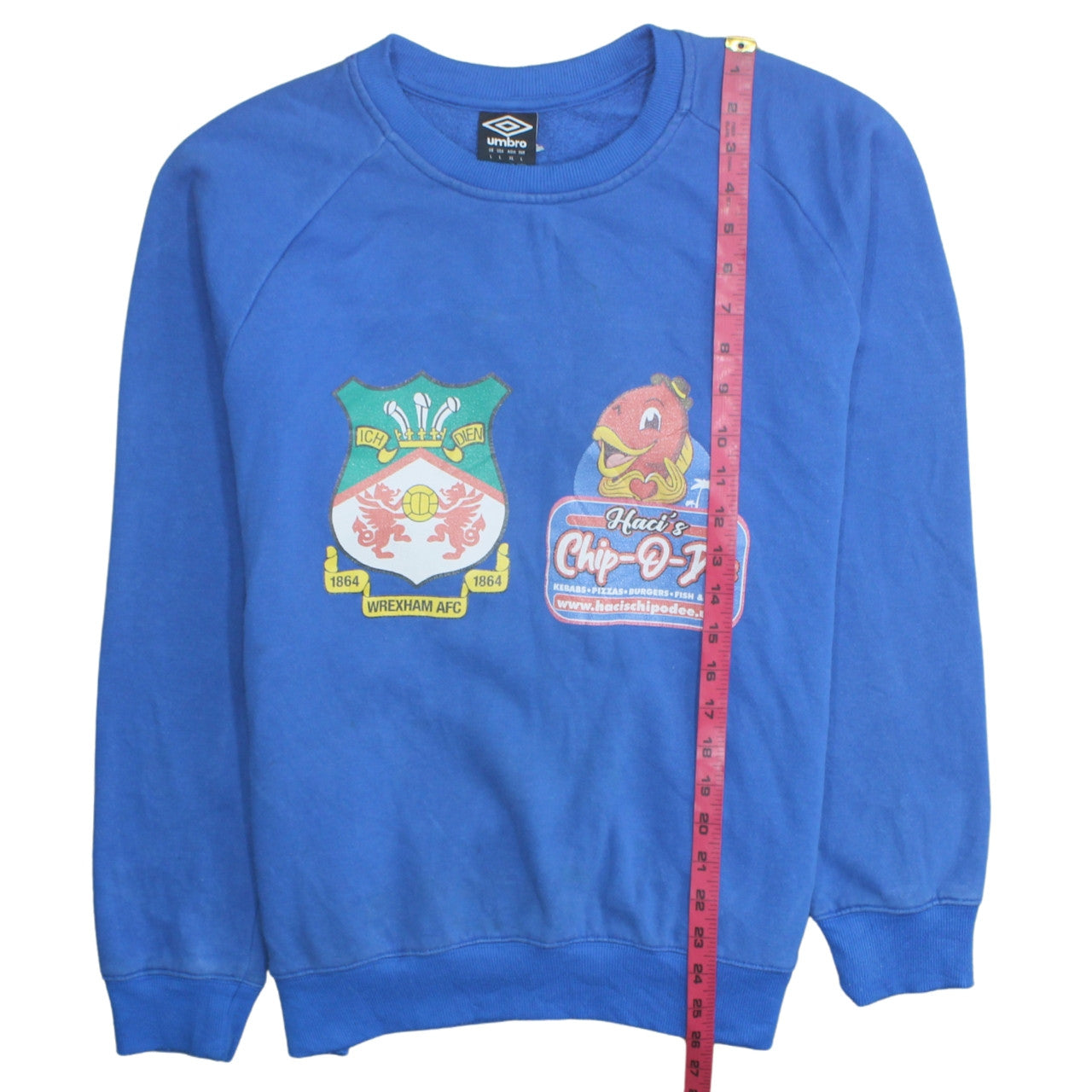 Umbro Men’s Blue Wrexham AFC Graphic Pullover Sweatshirt Size L