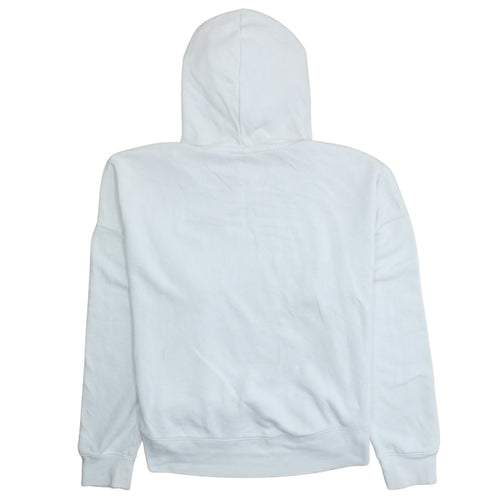 Nike Women's White Pullover Hoodie Medium Cotton Blend Logo Sweatshirt