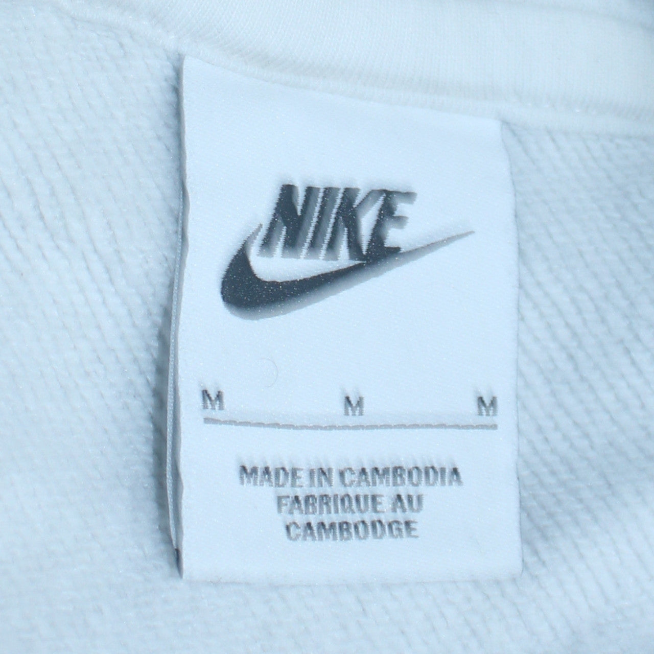 Nike Women's White Pullover Hoodie Medium Cotton Blend Logo Sweatshirt