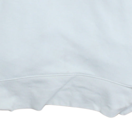 Nike Women's White Pullover Hoodie Medium Cotton Blend Logo Sweatshirt
