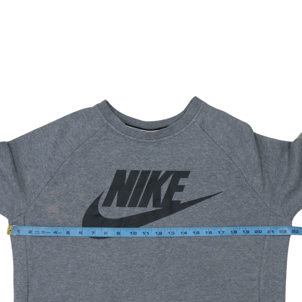 Nike Men’s Grey Pullover Sweatshirt L Logo Crew Neck Sports