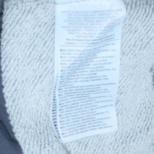 Nike Men’s Grey Pullover Sweatshirt L Logo Crew Neck Sports