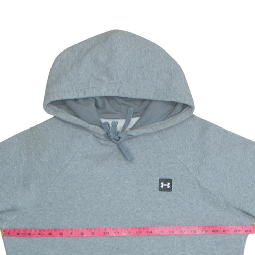 Under Armour Men Grey Pullover Hoodie M Fleece Loose Fit