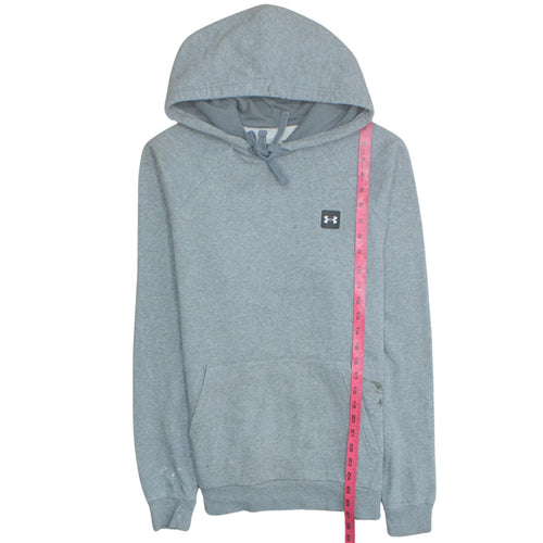 Under Armour Men Grey Pullover Hoodie M Fleece Loose Fit